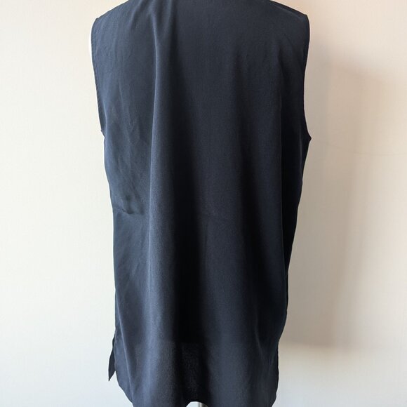 Tory Burch PussyBow Sleeveless Blouse sz 8 - Picture 2 of 6